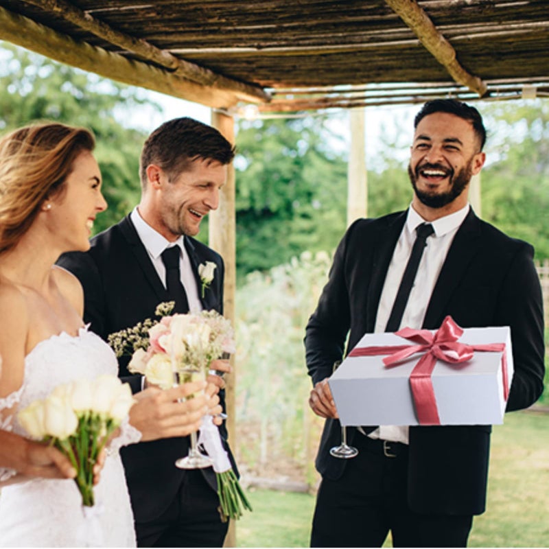 Ditwis 4 Pack 12x8x4 Inches Gift Boxes with Magnetic Closure Lids  White Magnetic Box for Wedding  Groomsmen Bridesmaid Proposal  Birthdays  Mother's Day - Image 3